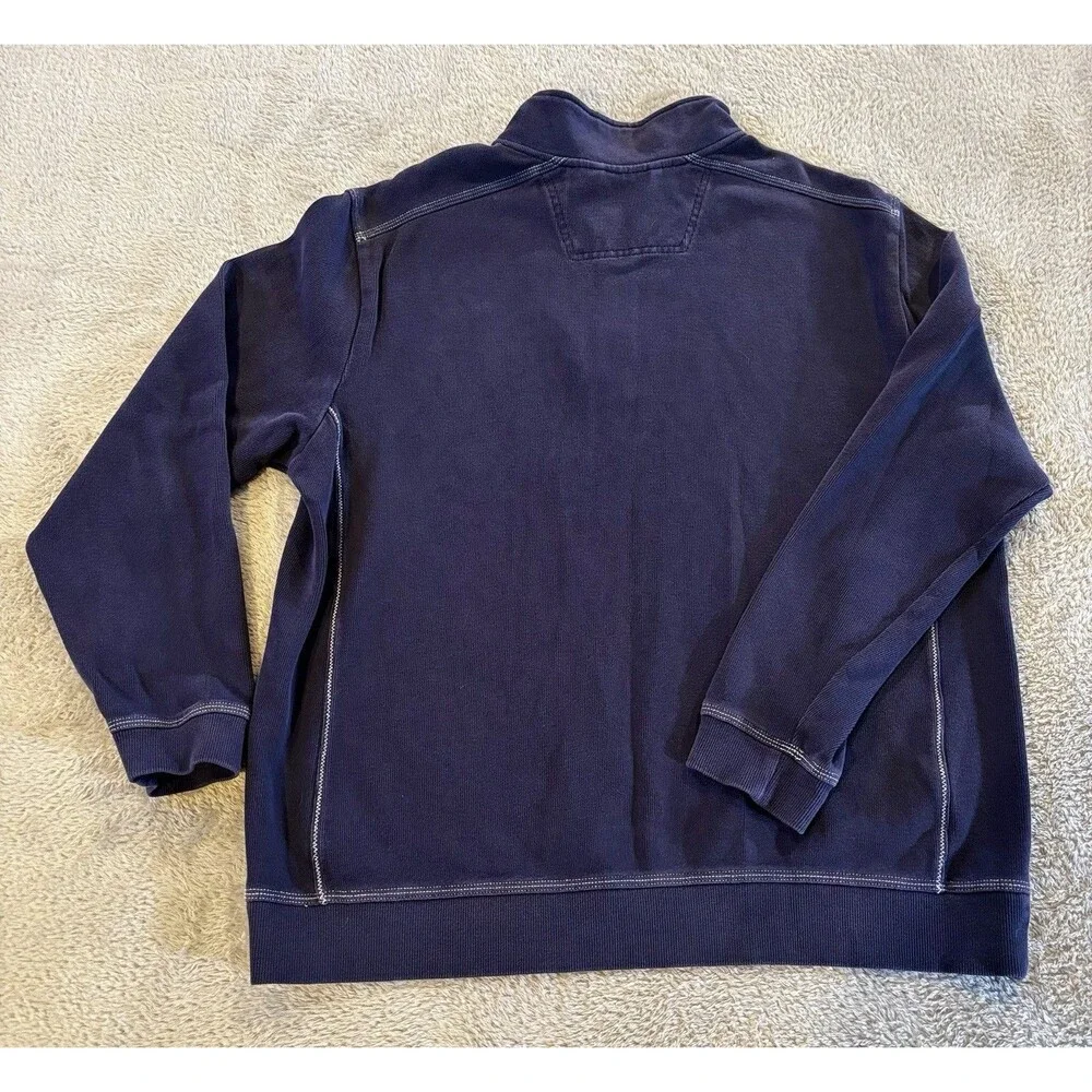 Tommy Bahama Tobago Bay 1/4 Half Zip Sweatshirt Men’s XL Island Navy Sweater